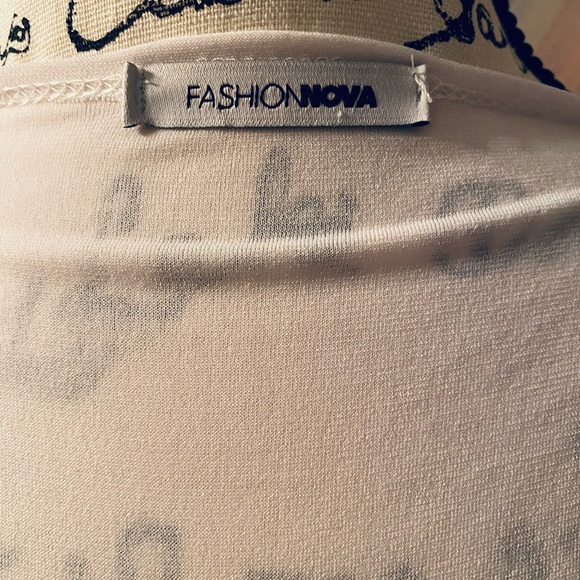 NWOT FashionNova White Flow Top Bodysuit - Picture 5 of 5